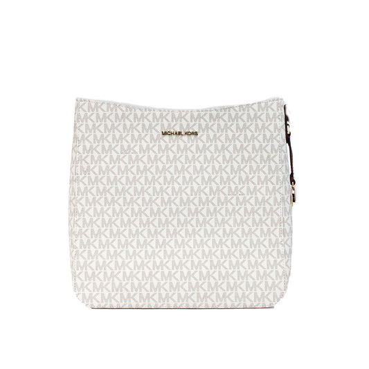 Michael Kors Signature Jet Set Vanilla Messenger Crossbody Bag
